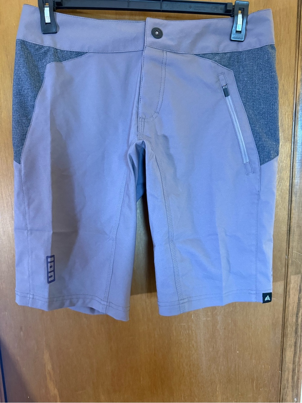 Women's Lavender Athletic Shorts with Zip Pocket